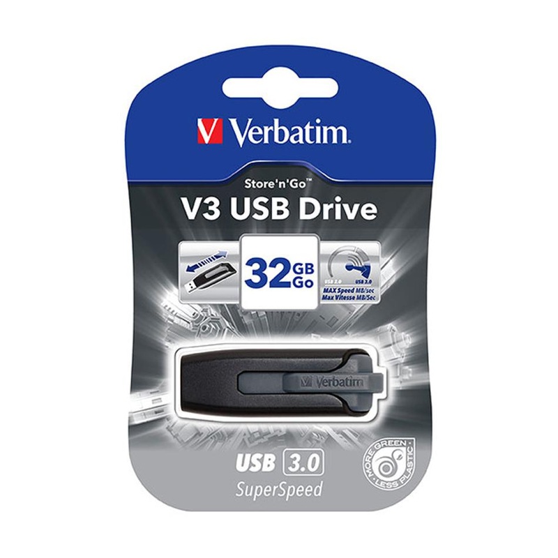 Verbatim Hard Drive Usb 3.0 Usb 3.0 32Gb Grey 49173