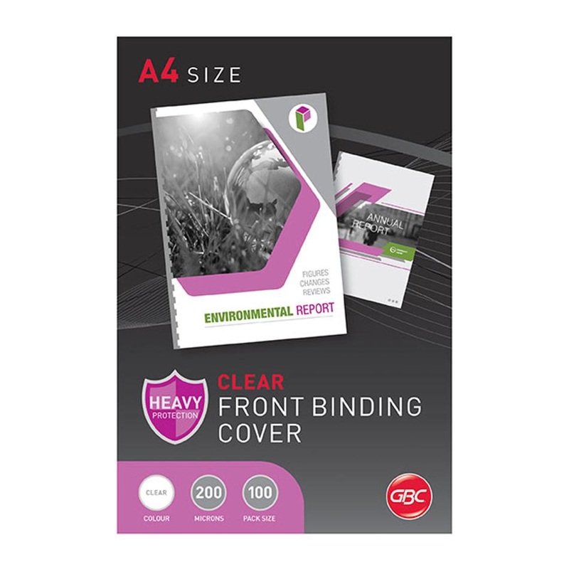 Gbc Binding Cover A4 200 Micron Clear Pk100 BCP20CLR100