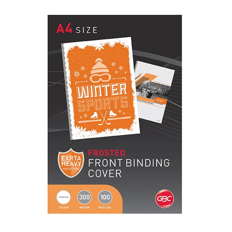 Gbc Binding Cover A4 Polycover Frosted Pk100 BCP300CL100
