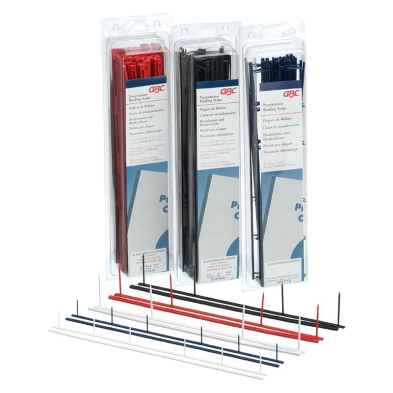 Gbc Binding Strip Evb 4 Prong Black Pk25 QT9741635