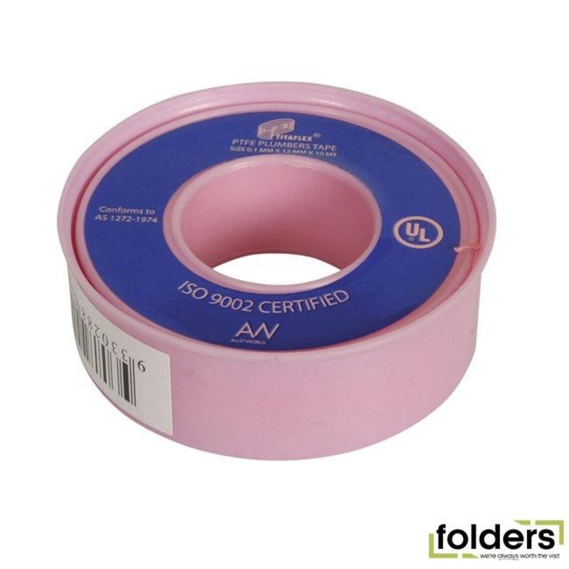 12mm pink water fitting thread tape 10m