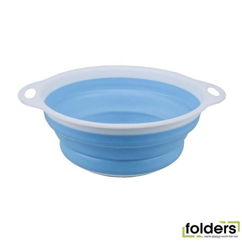 Foldable blue colander