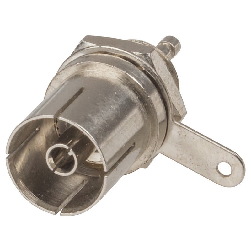 75-ohm Metal Chassis TV Socket
