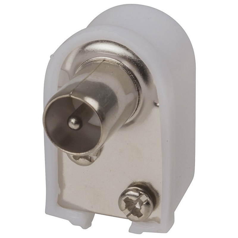 75 OHM RIGHT ANGLE SOLDERLESS TV Plug