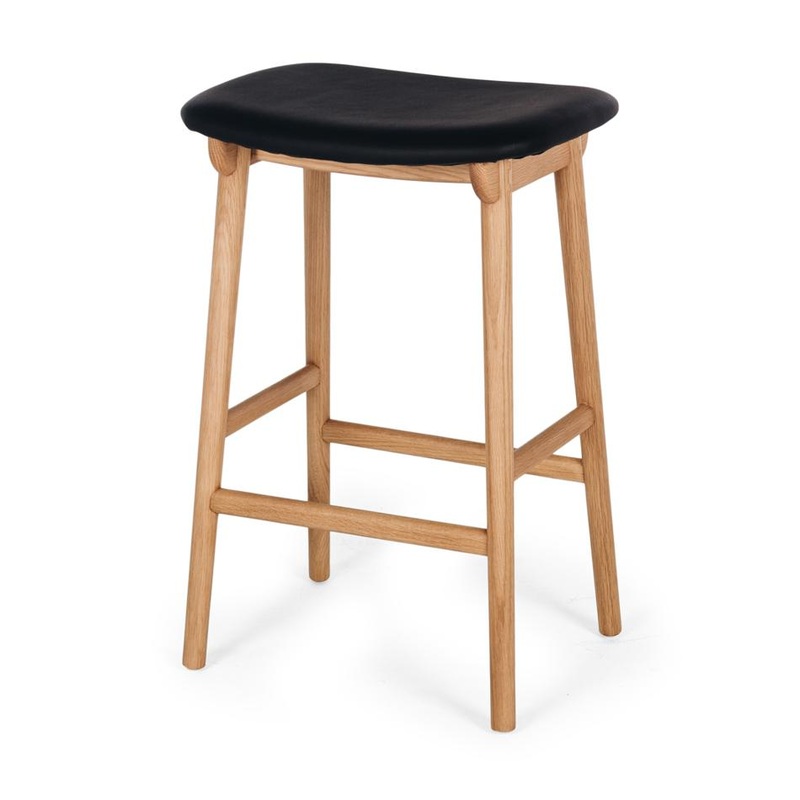Furniture By Design Niles Barstool (Natural Oak) PU SHBSLCNP