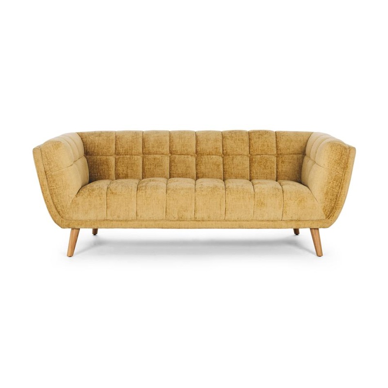 Furniture By Design Towelie 3 Seater Dijon Yellow PLTOW3SS
