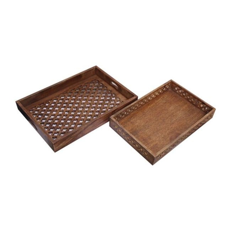 Rembrandt Carved Mango Wood Trays SE2434