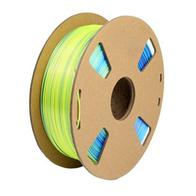 Tri-Chroma Silk Blue, Purple, & Yellow Pla Filament - 1.75Mm 1Kg TL4584