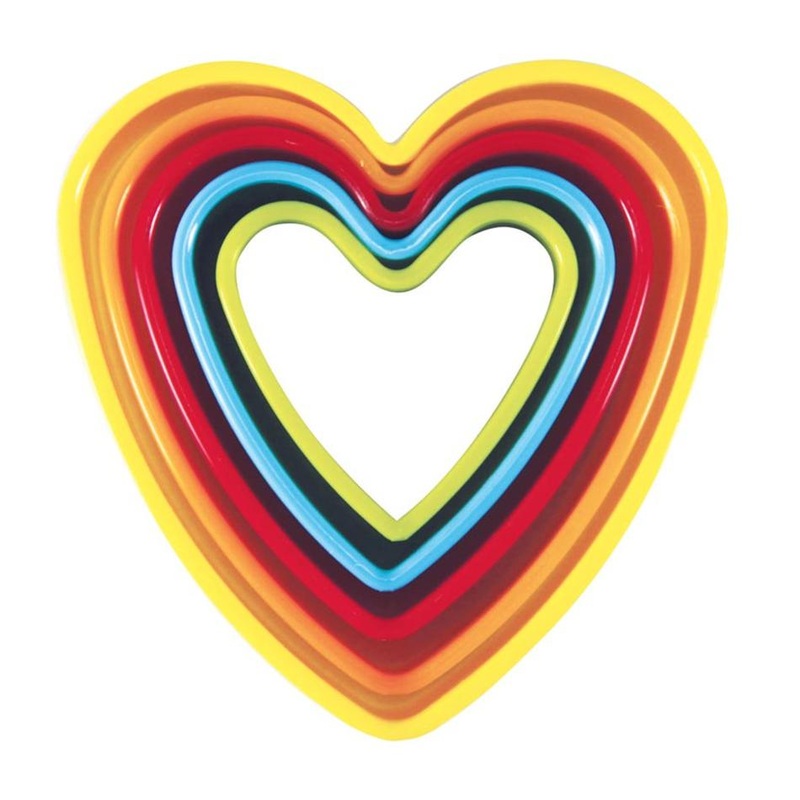 Avanti Heart Cookie Cutters 5 Piece Set - Multi Coloured 16517