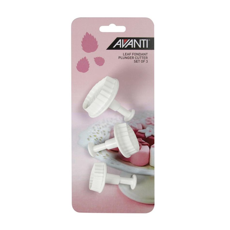 Avanti Leaf Fondant Plunger Cutter Set - 3 Piece 16535
