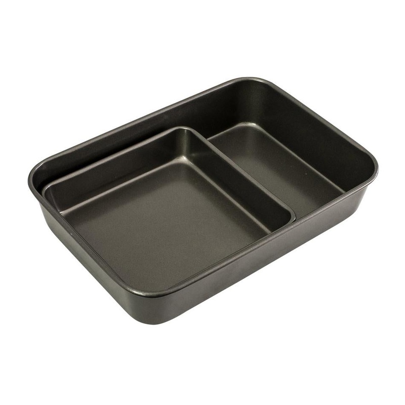 Bakeware Twin Pack (Roasting Pan/Square Bake Pan), 39 X 28 X 7Cm & 23 X 23 X 4Cm - Non-Stick