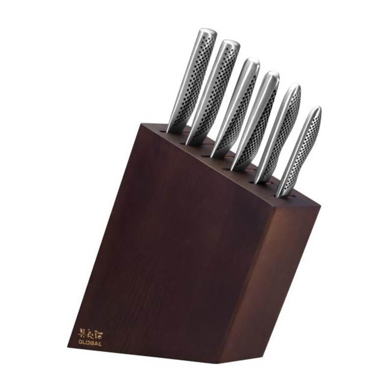 Global 7 Piece Kyoto Knife Block - Ash
