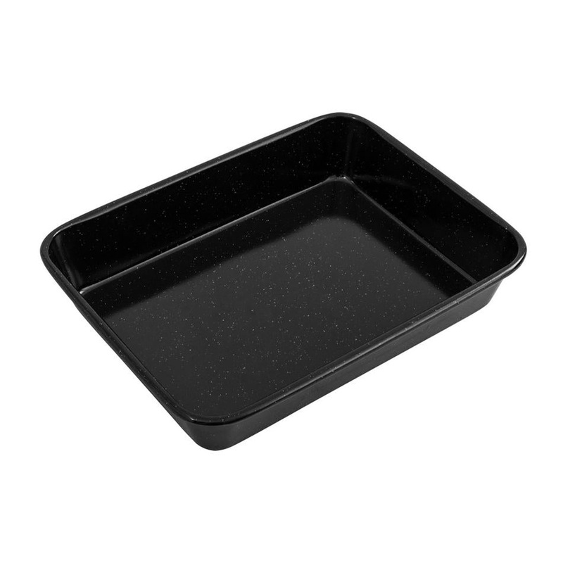 Professional Vitreous Enamel Roasting Pan, 28 X 21.5 X 5Cm - Non-Stick