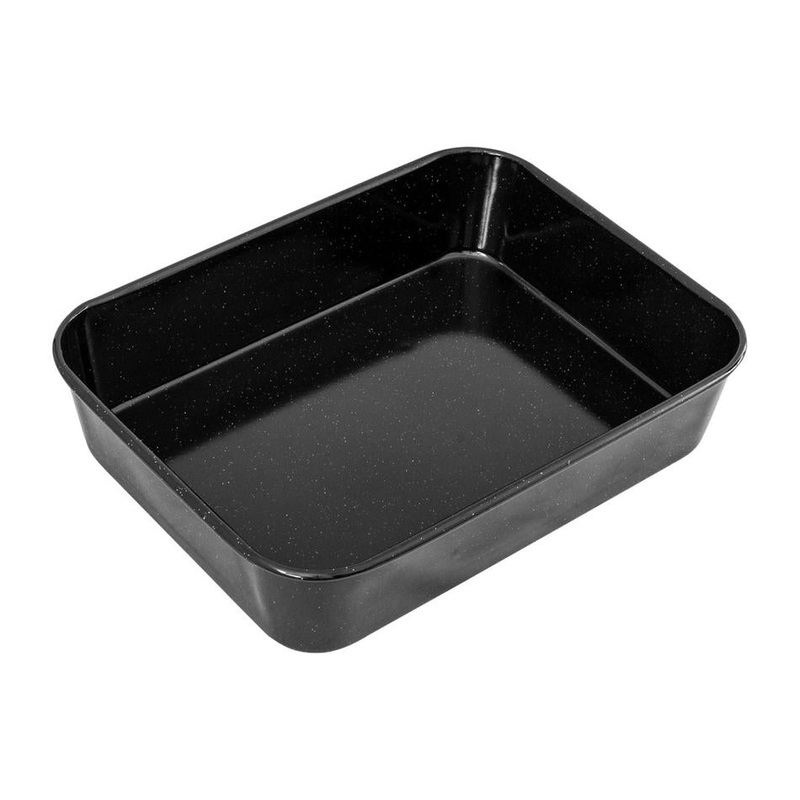 Professional Vitreous Enamel Roasting Pan, 35 X 25 X 6Cm - Non-Stick