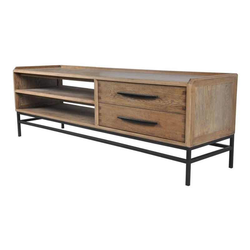 Rembrandt Entertainment Unit - Oak/Metal BR3034