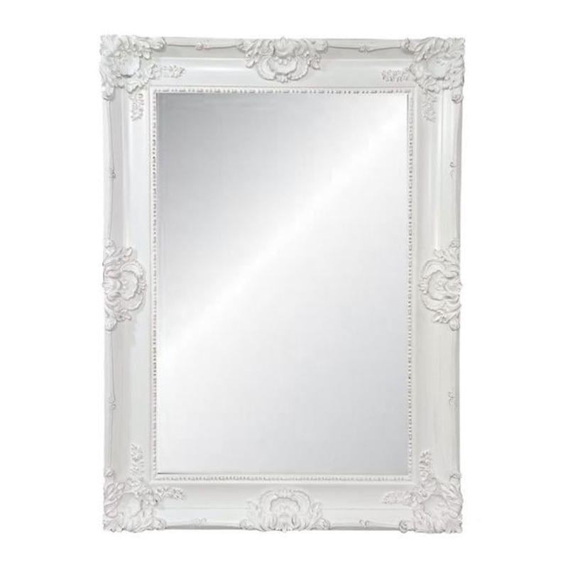 Rembrandt Ornate Antique White Bevelled Mirror AH3038