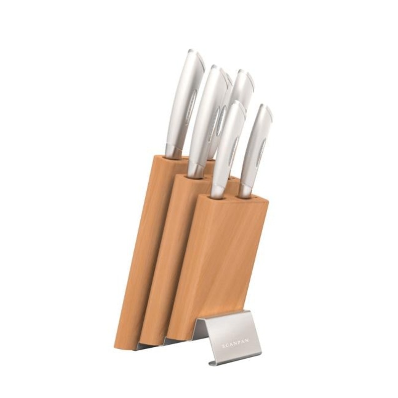 Scanpan Classic Steel 7 Piece Step Knife Block Set