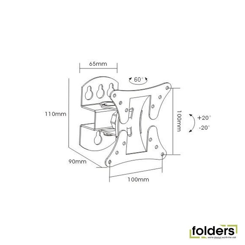 BRATECK 13-27" Monitor Wall Mount