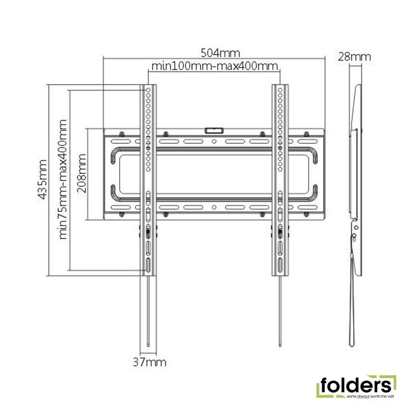 BRATECK 32-55" Fixed Television Wall Mount LP46-44F