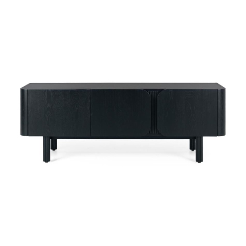 Furniture By Design Sirocco TV Stand (Black Oak) PLSIRTVB