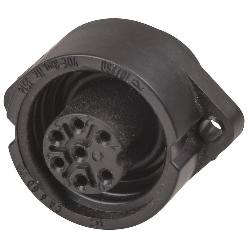 6 Pole + Pre-earth CA Series Panel Socket