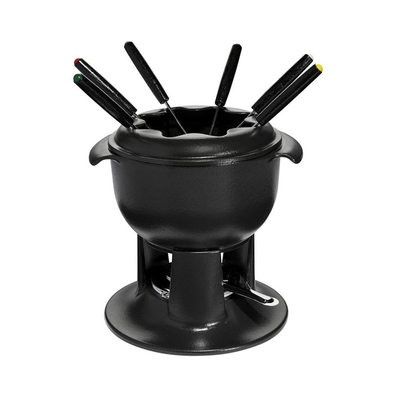 Chasseur Cast Iron Fondue Set 21cm/1.4L Black 20062