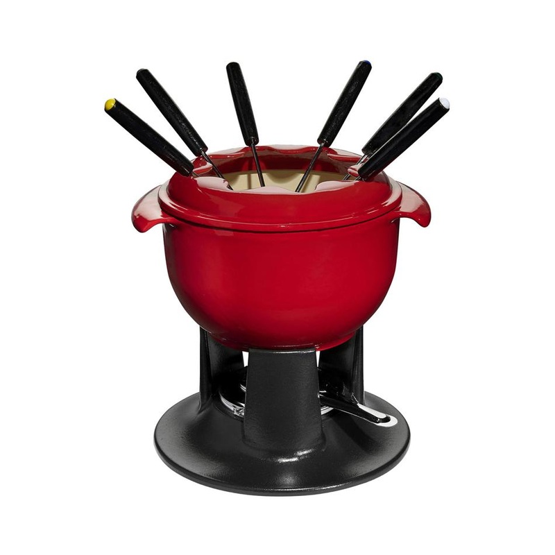Chasseur Cast iron  Fondue Set 21cm/1.4L  Red 20061