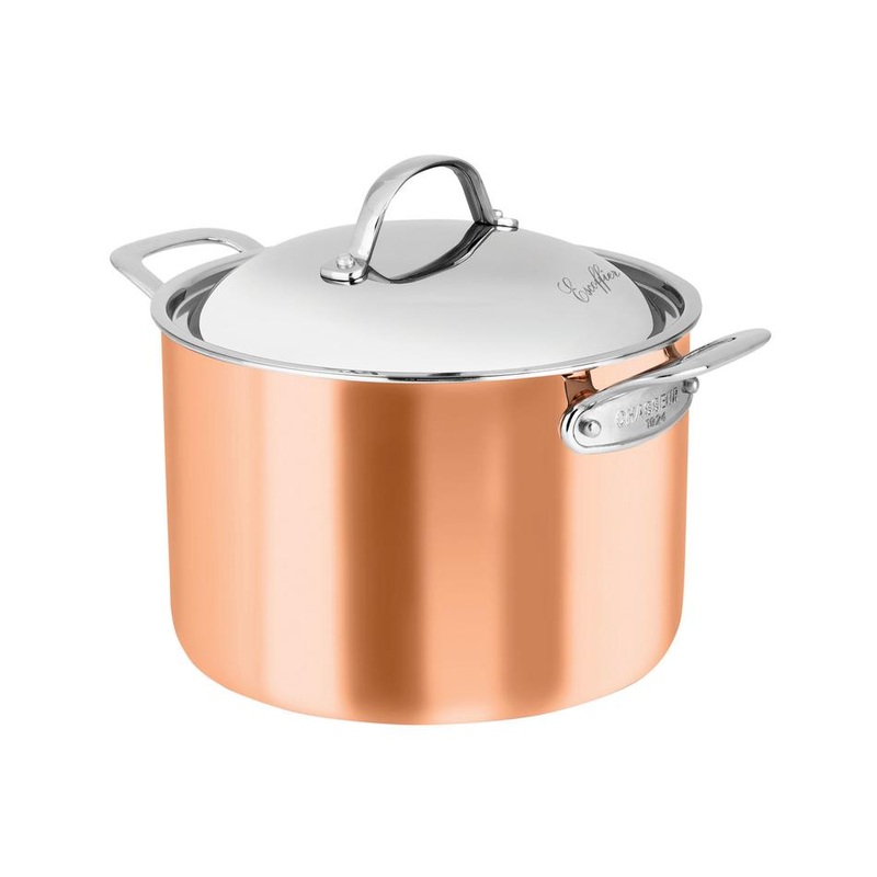 Chasseur Escoffier Induction Stock Pot 24 X 17/7 Litre, Copper 20043