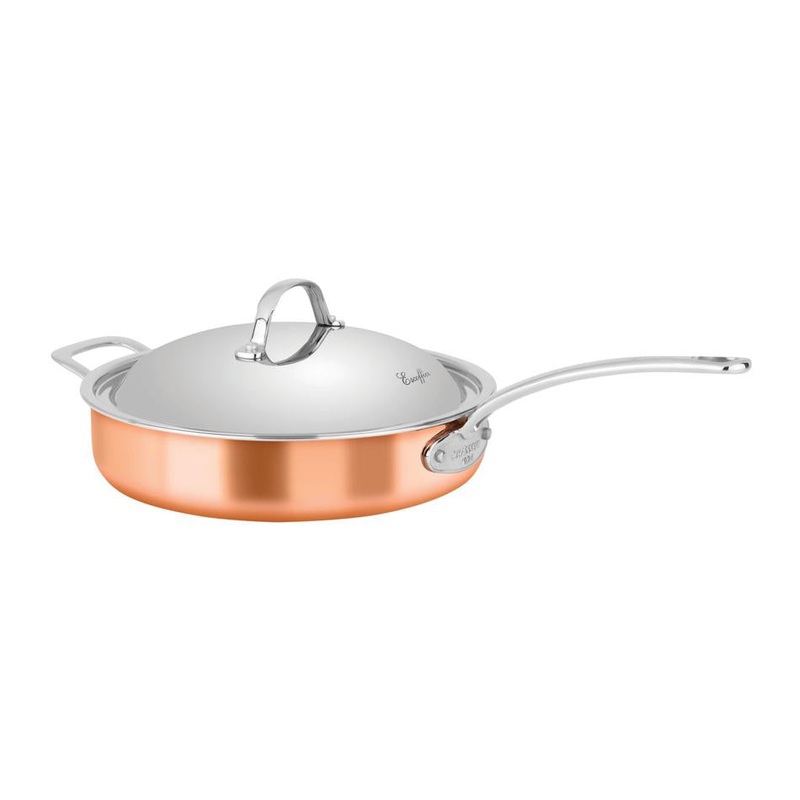 Escoffier Induction Saute Pan With Helper Handle 28 X 6Cm, Copper