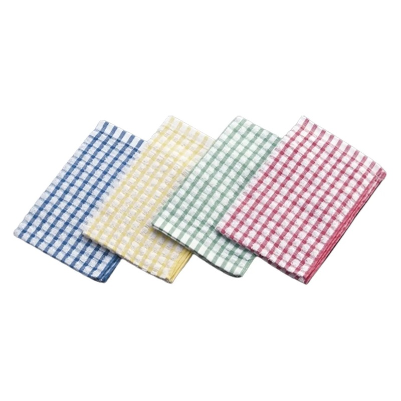 Sato Trading Cotton Oshibori and Kitchen Towel Checkered 285x420mm 8 pcs