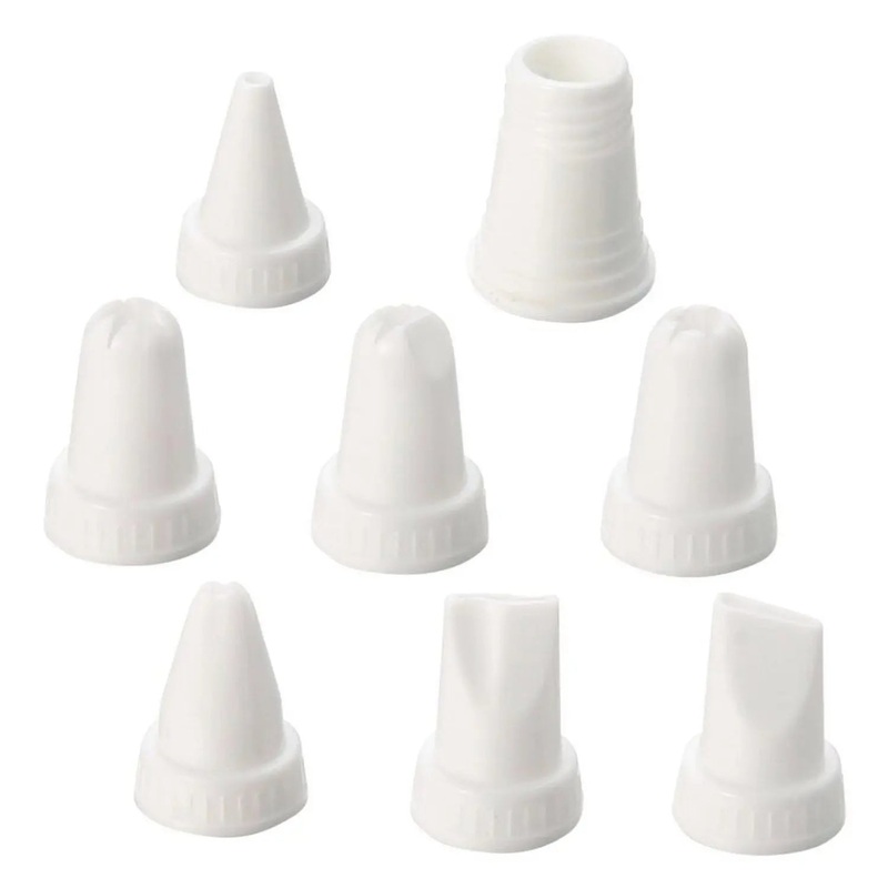 Tigercrown Cake Land Polypropylene Piping Tips 8 pcs
