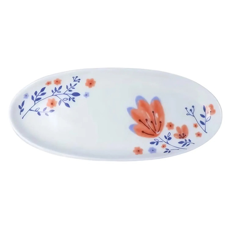 Harekutani Haruhana Porcelain Oval Plate