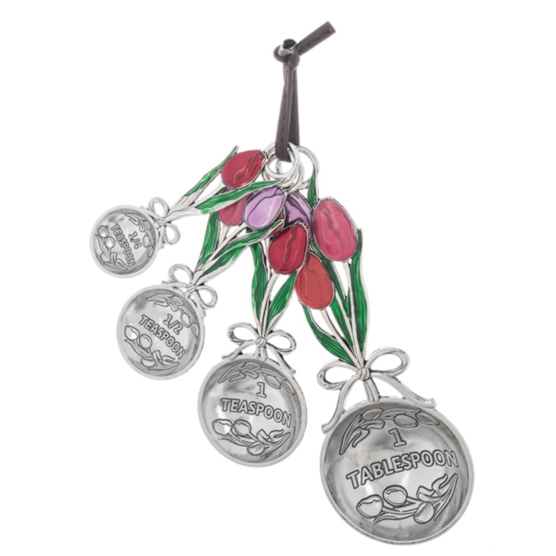 Ganz Measuring Spoons (Set of 4): Tulips