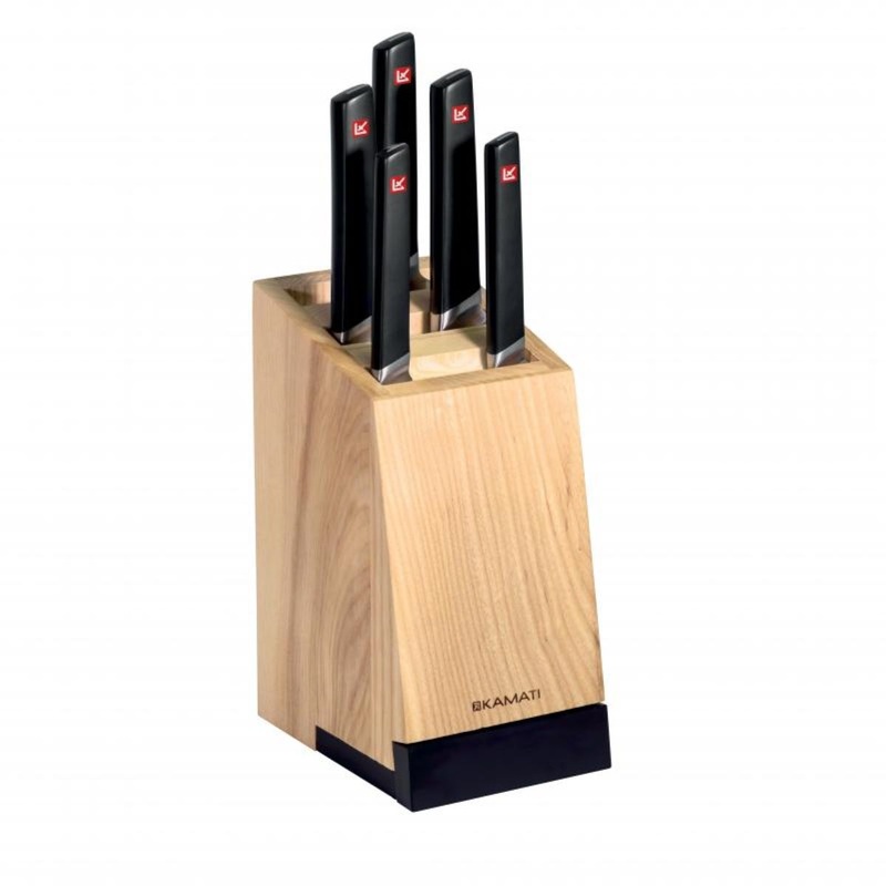 Knife Block Set With 360 Knife Block - 6 Piece