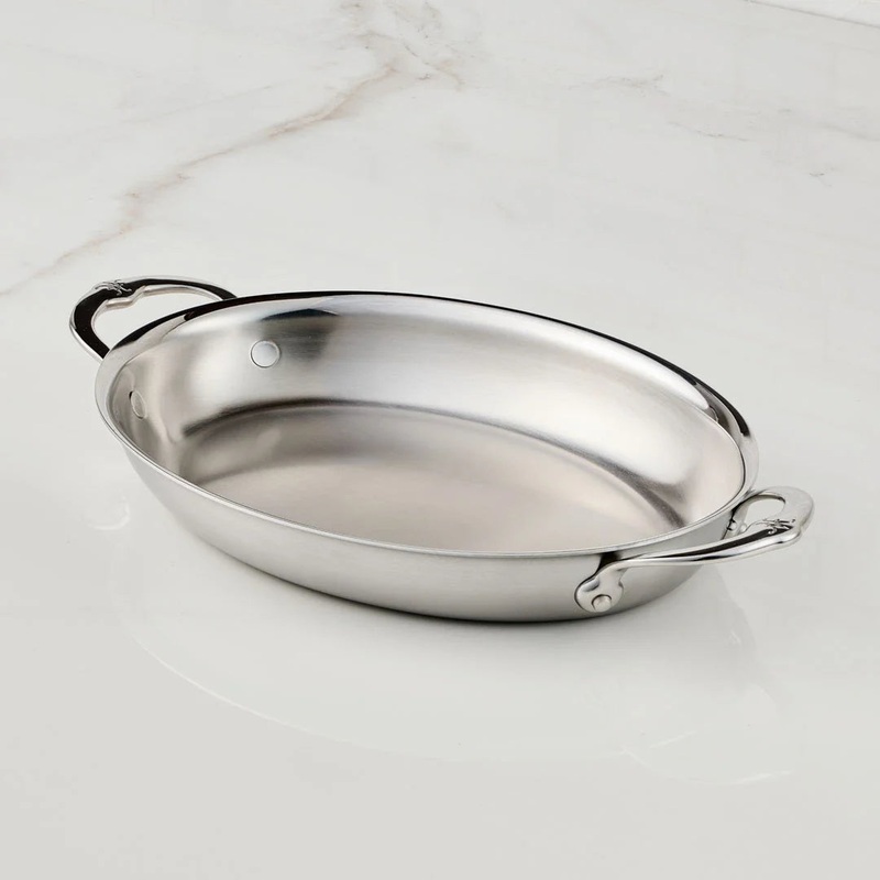 Hestan Provisions Clad Oval Au Gratin: Medium