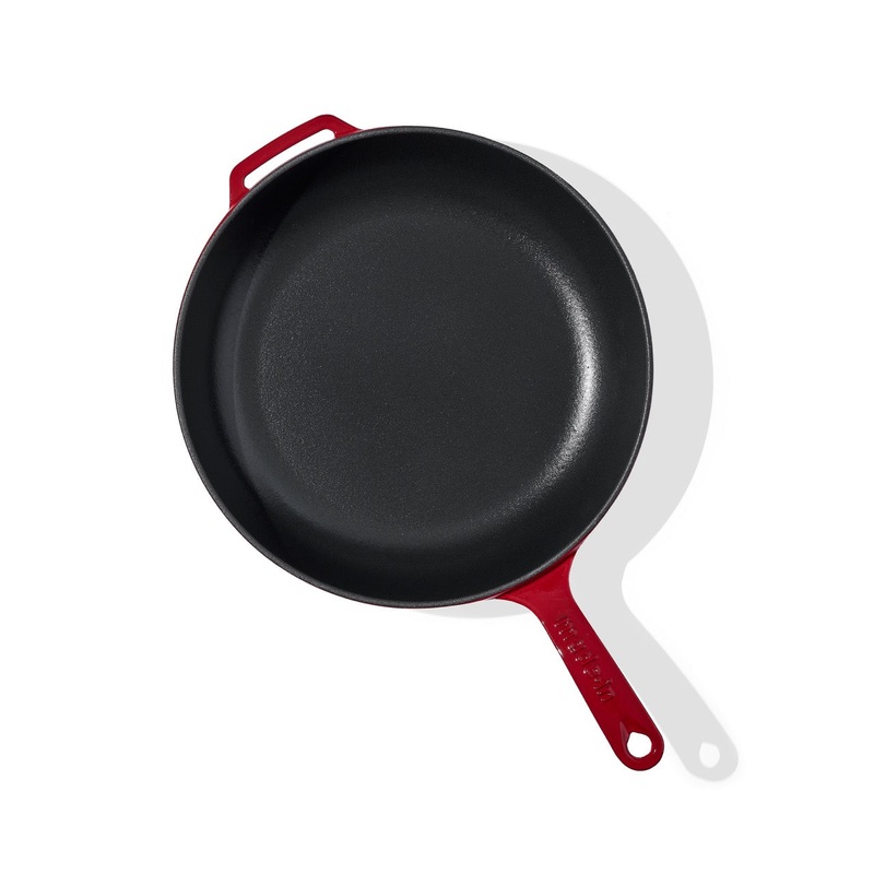 MADE IN Enameled Cast Iron Skillet: 11.5", MADE IN Red