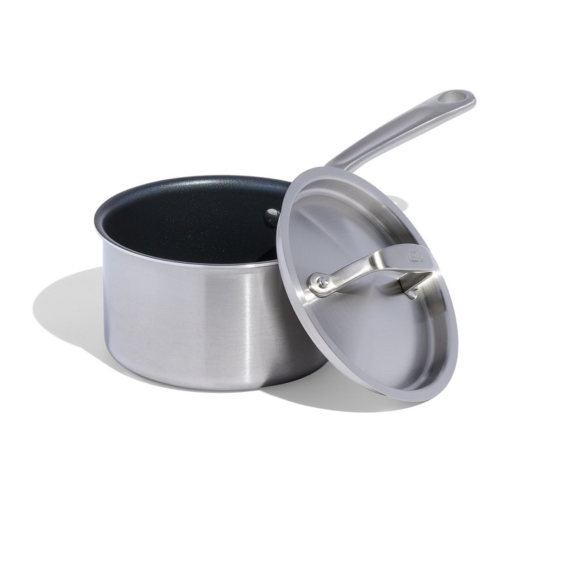MADE IN ProCoat Non-stick Saucepan with Lid: 2 QT