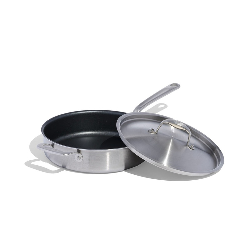 MADE IN ProCoat Non-stick Saute Pan with Lid: 3.5 QT