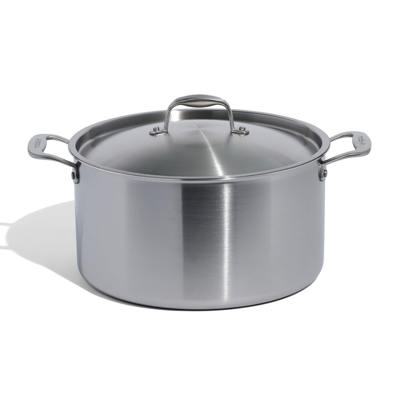 MADE IN Stainless Clad Stock Pot with Lid: 12 QT