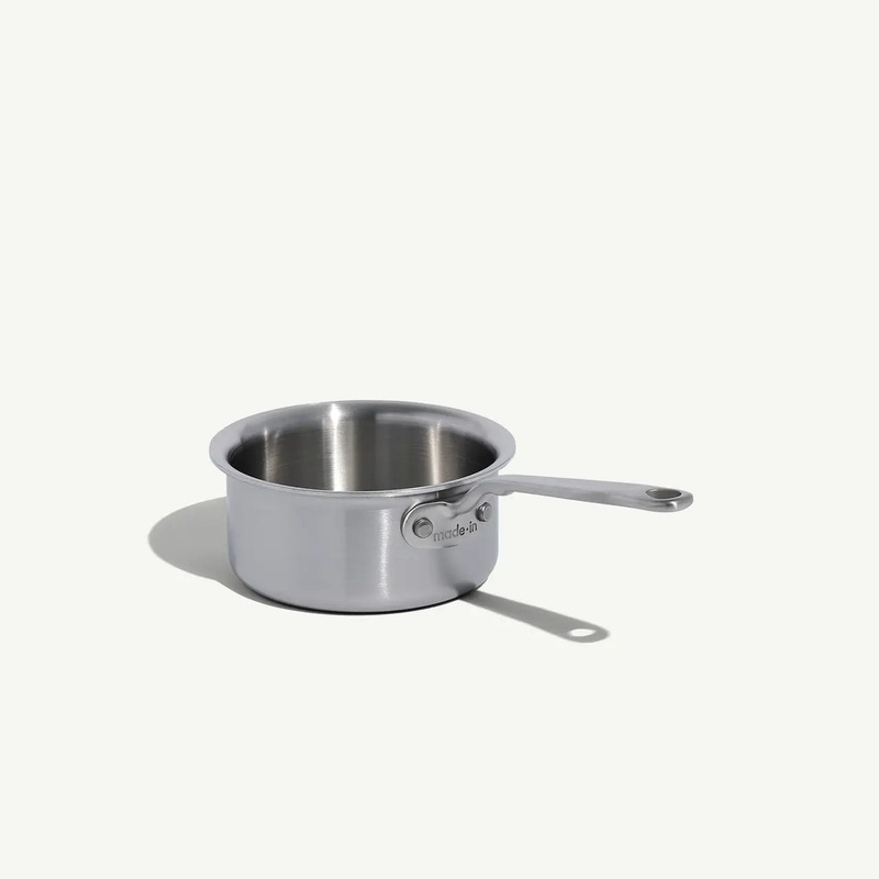 MADE IN Stainless Clad Butter Warmer Pan (with Lid): 0.75 QT