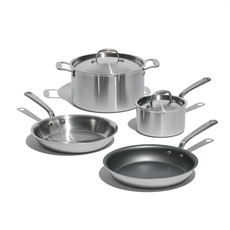 MADE IN Stainless Clad Cookware Set:  6 Piece