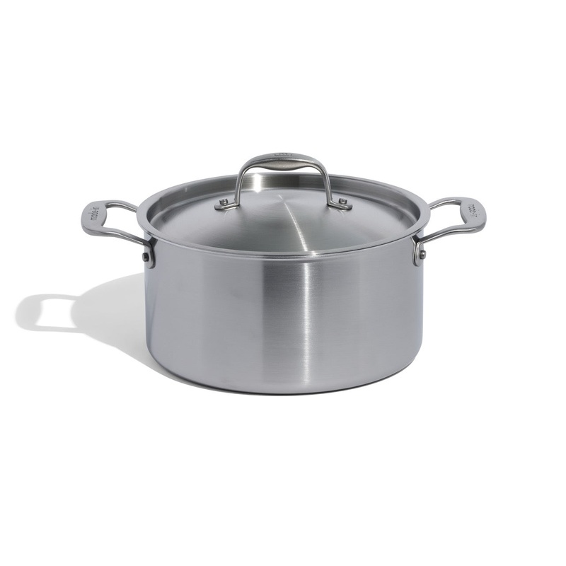 MADE IN Stainless Clad Stock Pot with Lid:  6 QT