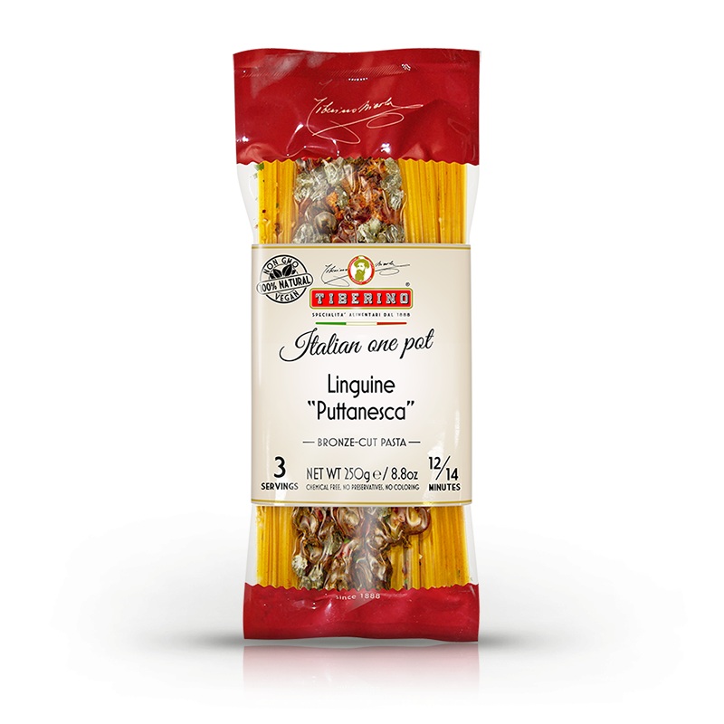 Tiberino Linguine Puttanesca with Capers & Olives