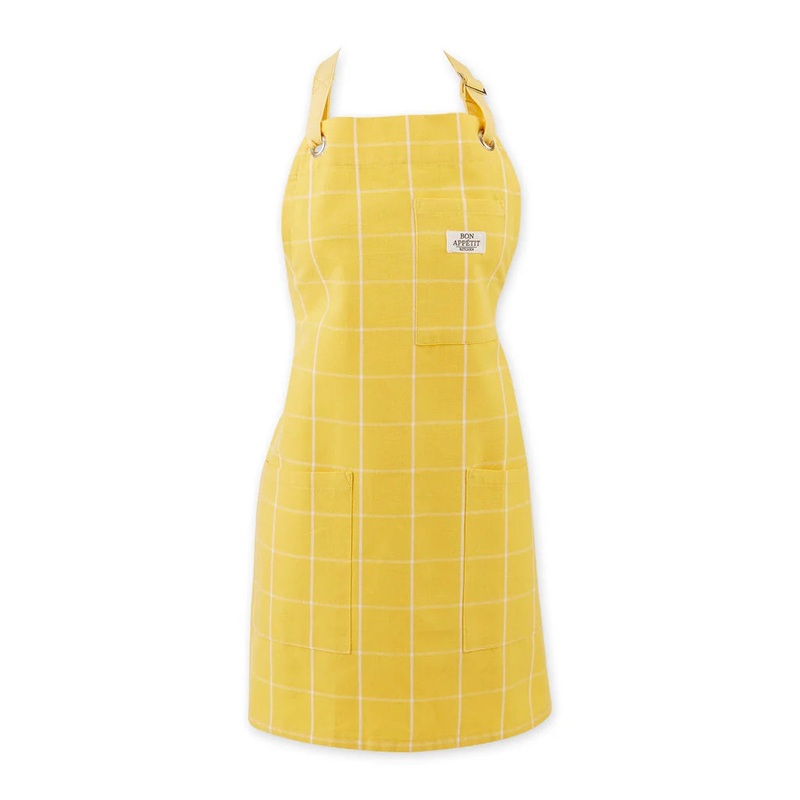 DII Apron: Windowpane, Yarrow Yellow