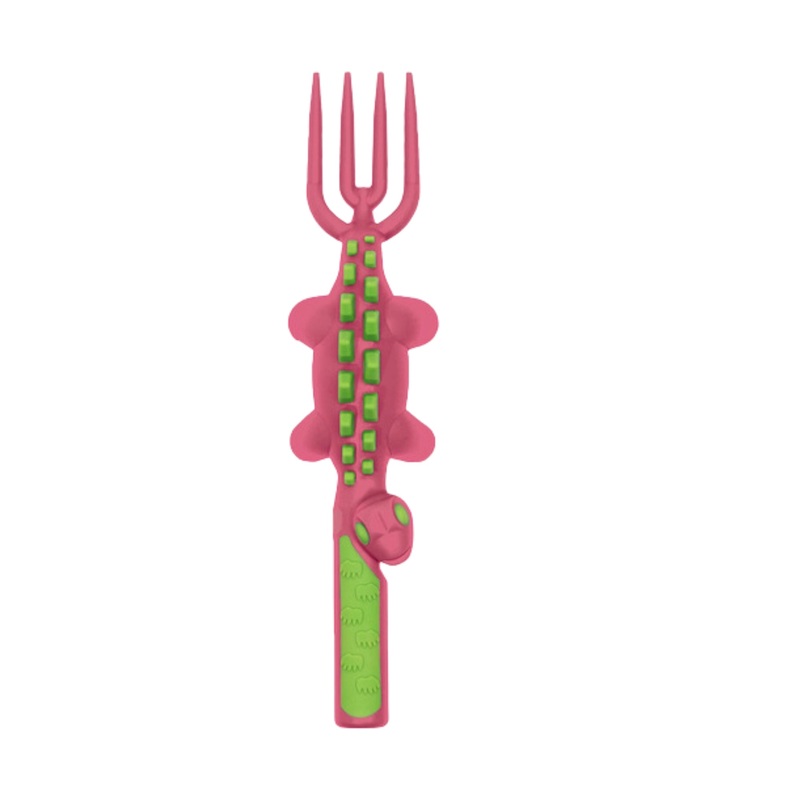 Constructive Eating Utensils: Dino Fork, Pink