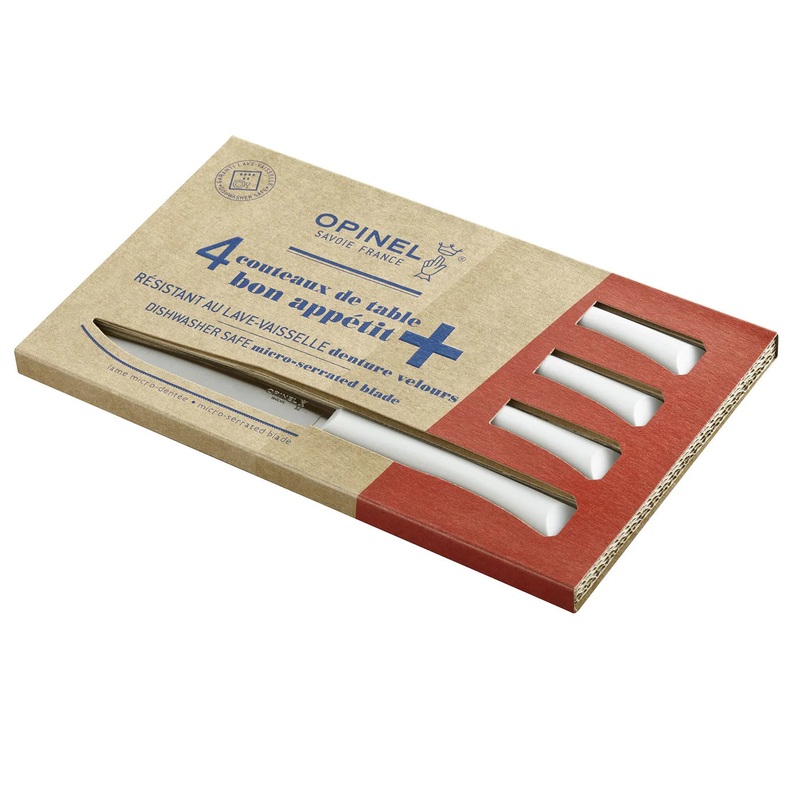 Opinel Bon Apptit+ Steak Knives (Set of 4): Cloud