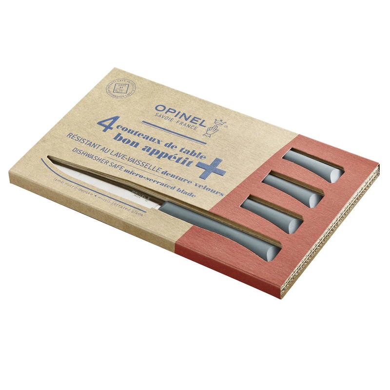 Opinel Bon Apptit+ Steak Knives (Set of 4): Grey
