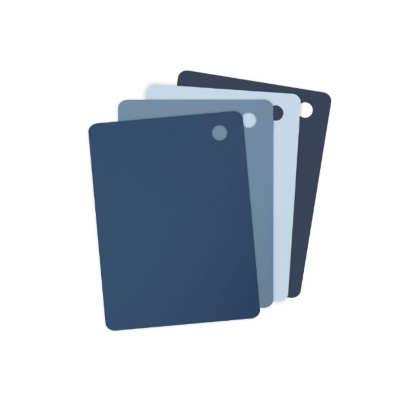 Tovolo Small Cutting Mats (Set of 4): Blues