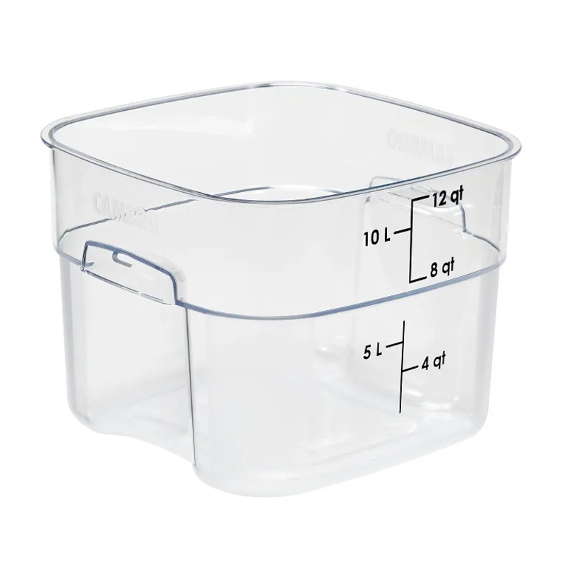 Cambro CamSquares FreshPro 12 Qt. Clear Square Polycarbonate Food Storage Container 12SFSPROCW135