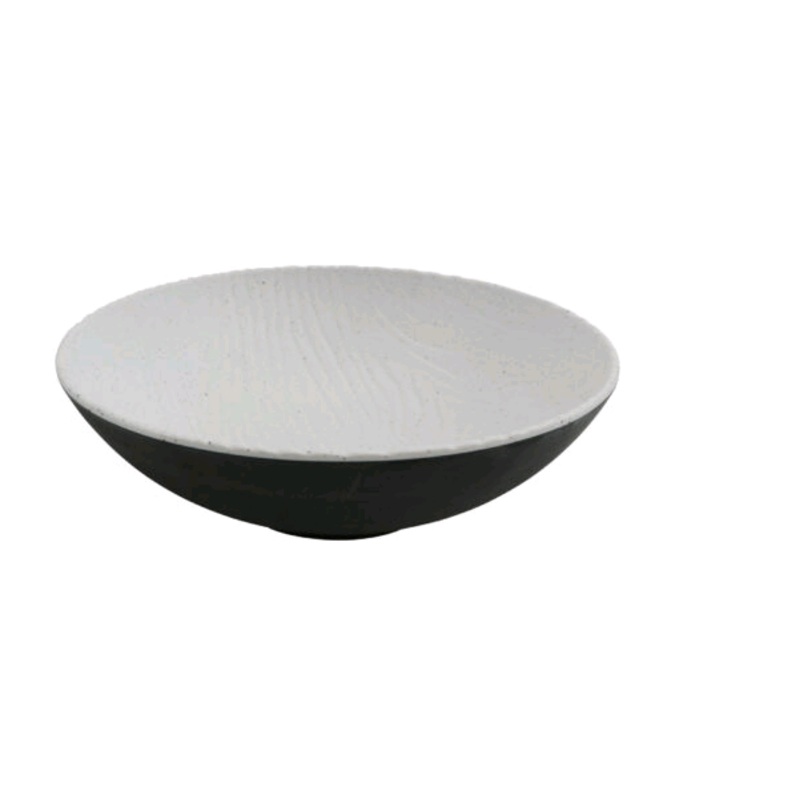 G.E.T. Cheforward Melamine, Stone Natural with Black Exterior Bowl 192 OZ, 13x4" SUS301